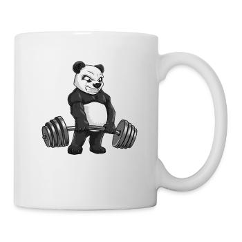 Panda Deadlifts Workout Bodybuilder Gift - Mug - white - Right