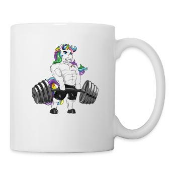 Unicorn deadlift workout bodybuilder gift - Mug - white - Right