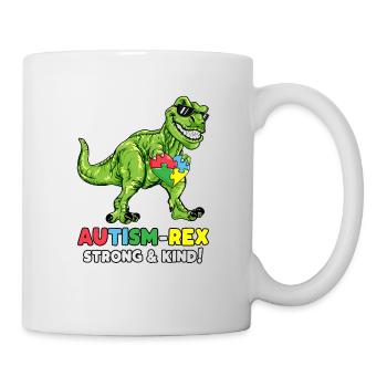 Autism T-Rex Dino strong and nice autist gift - Mug - white - Right