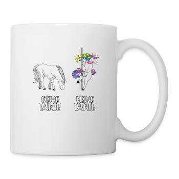 LGBT Einhorn deine Tante meine Tante Geschenk - Tasse - Weiß - Rechts