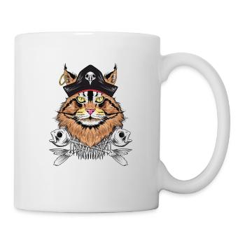 Cat Pirate Maine Coon Cadeau amoureux des chats - Mug blanc - blanc - Droite
