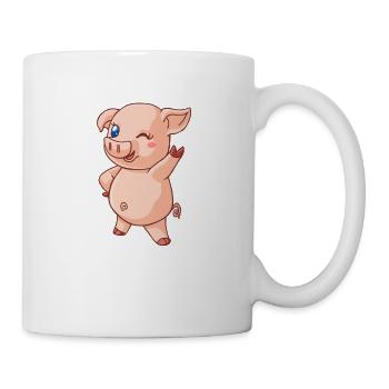 Cadeau d'amant de cochon de porcelet - Mug blanc - blanc - Droite