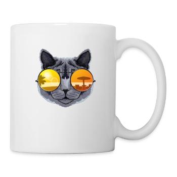 Lunettes de soleil cool cadeau de chat britannique shorthair - Mug blanc - blanc - Droite