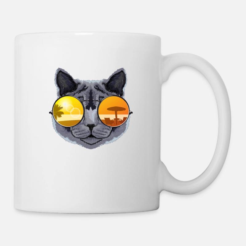 Sunglasses cool british shorthair cat gift - Mug - white
