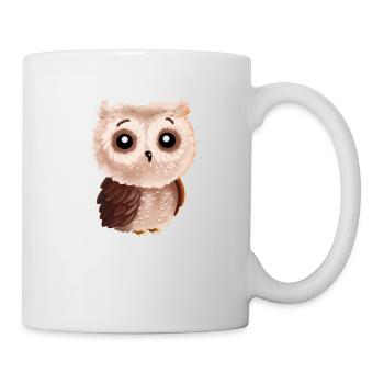 Süße Eule Vogel Eulenliebhaber Freundin Geschenk - Tasse - Weiß - Rechts