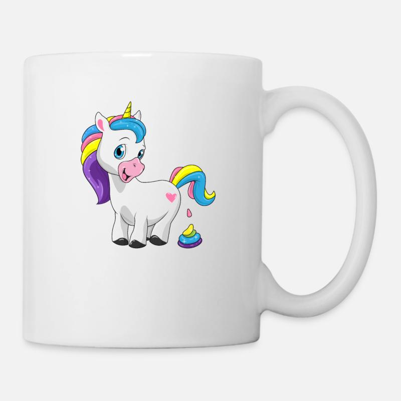 Unicorn rainbow shit unicorn shit gift - Mug - white