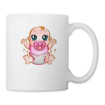 Baby girl pregnancy baby shower gift - Mug - white - Right