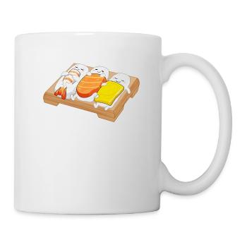 Sleeping Sushi Nigiri Japanese Foodie Gift - Mug - white - Right