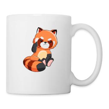 Panda rouge poing maléfique majeur panda ours cadeau - Mug blanc - blanc - Droite