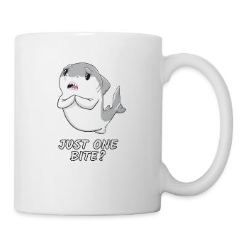 Juste une morsure requin blanc faim requin cadeau - Mug blanc - blanc - Droite