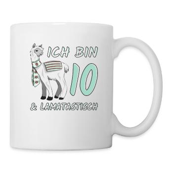 10 Jahre Lama Lamatastisch 10. Geburtstag Geschenk - Tasse - Weiß - Rechts