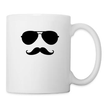 moustache - Mug blanc - blanc - Droite
