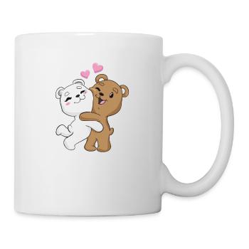 Hug Bear Gift Couple Bear Valentine's Day - Mug - white - Right