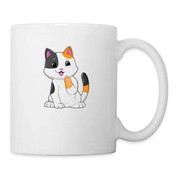 Freche Katze Geschenk Mittelfinger Hauskatze - Tasse - Weiß - Rechts