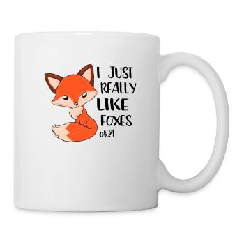 J'aime vraiment les renards cadeau renard renard roux - Mug blanc - blanc - Droite