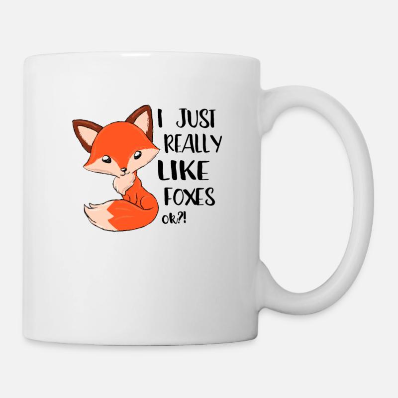 J'aime vraiment les renards cadeau renard renard roux - Mug blanc - blanc