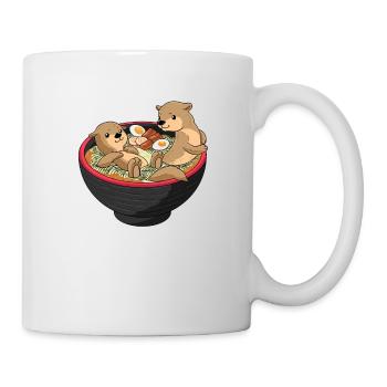 Süße Otter Geschenk Ramen Nudelsuppe Kawaii Marder - Tasse - Weiß - Rechts