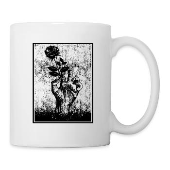 Zombie Rose Fleur Main Halloween - Mug blanc - blanc - Droite