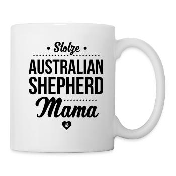 Stolze Australian Shepherd Mama - Aussie - Tasse - Weiß - Rechts
