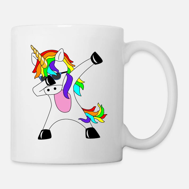 Dabbing Unicorn Geschenkidee Dab dabbendes Einhorn - Tasse - Weiß