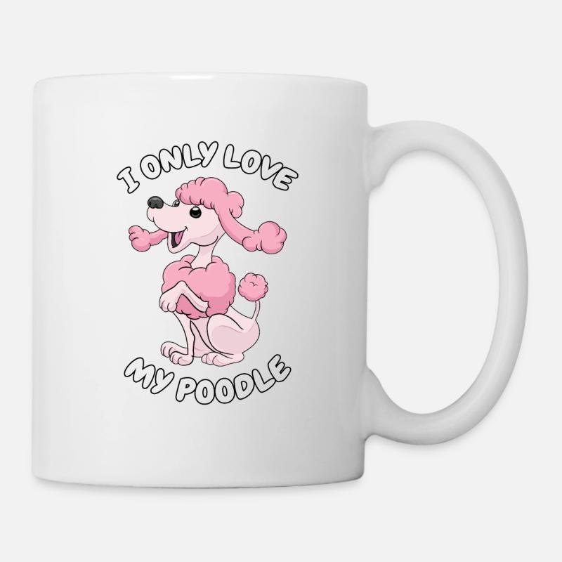 J'adore mon cadeau Poodle Chien propriétaire Poodle - Mug blanc - blanc