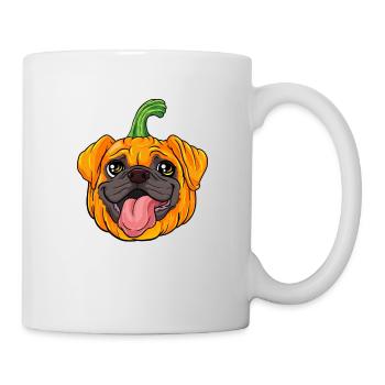 Pug Pumpkin Pumpkin Dog Halloween Costume - Mug - white - Right