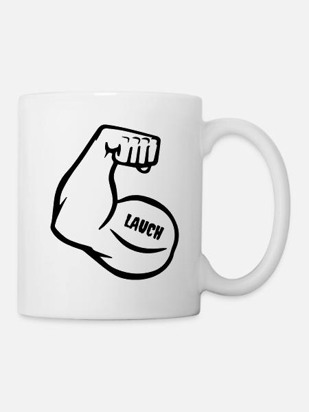 bras musculaire spirituel avec biceps - Mug blanc - blanc