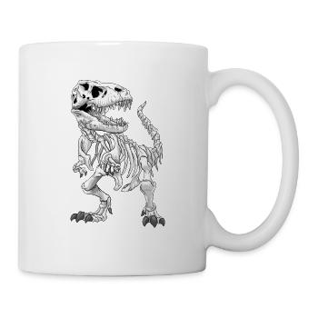 T-Rex skeleton dino bone paleontologist geology - Mug - white - Right