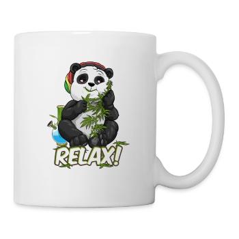 Relax braided panda stoner panda bear cannabis - Mug - white - Right