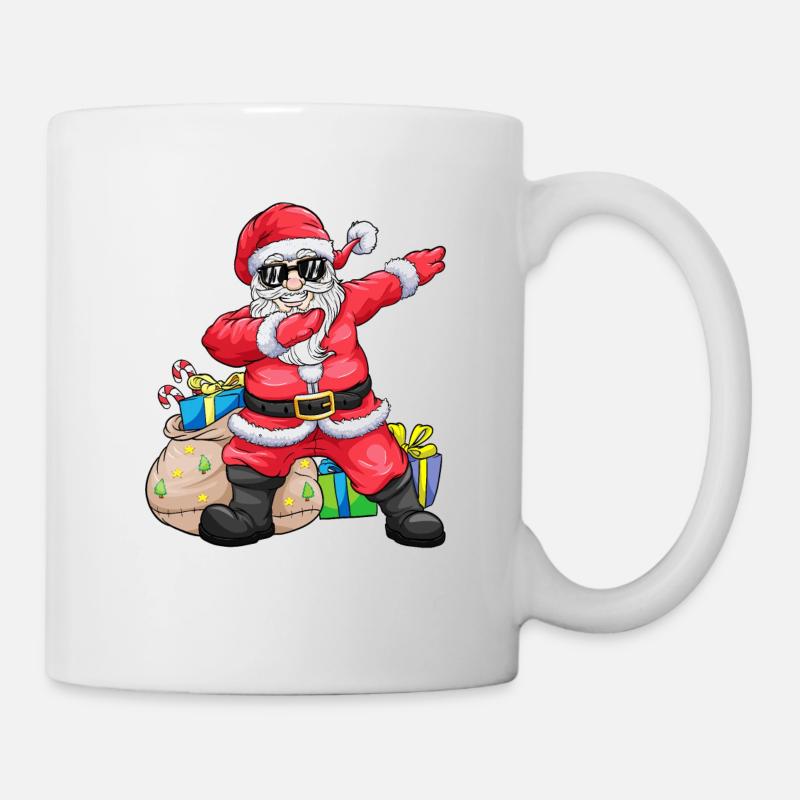 Cooler dabbing Weihnachtsmann Weihnachten Nikolaus - Tasse - Weiß
