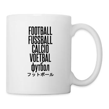 Football in verschiedenen Sprachen - Tasse - Weiß - Rechts