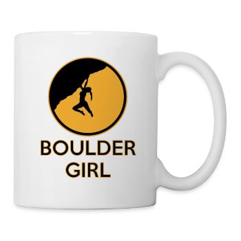 Boulder Girl escalade le bloc - Mug blanc - blanc - Droite