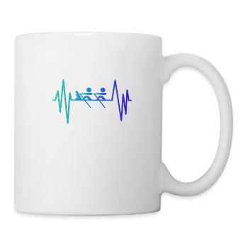 Herzschlag eines Ruderer - Tasse - Weiß - Rechts
