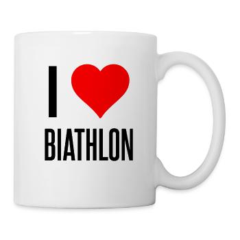 J'aime le biathlon - Mug blanc - blanc - Droite