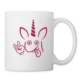 Unicorn party face - Mug - white - Right