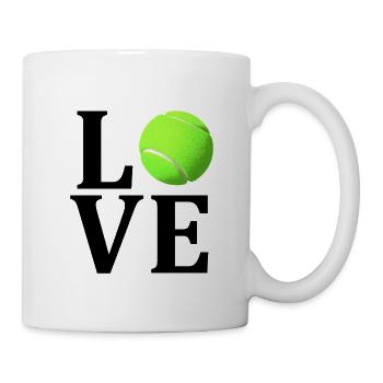 Aime le tennis - Mug blanc - blanc - Droite