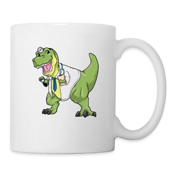 T-Rex doctor costume carnival doctor dinosaur - Mug - white - Right
