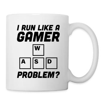 Je cours comme un problème de wasd gamer? - Mug blanc - blanc - Droite