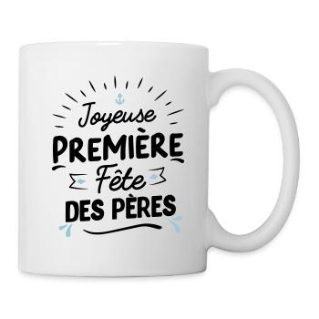 premiere fete des peres - Mug blanc - blanc - Droite
