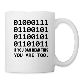 Geek en code binaire informatique informatique binaire et nerd - Mug blanc - blanc - Droite