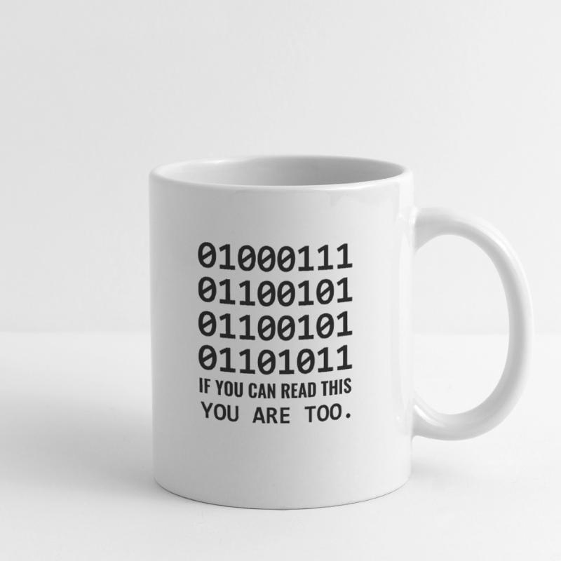 Geek en code binaire informatique informatique binaire et nerd Mug blanc