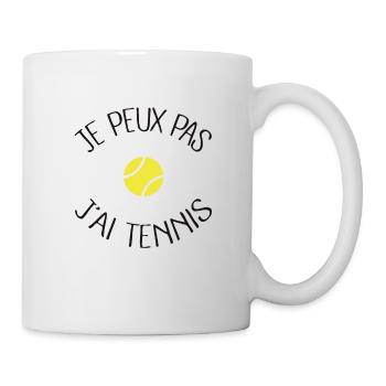 je peux pas j'ai tennis - Mug blanc - blanc - Droite