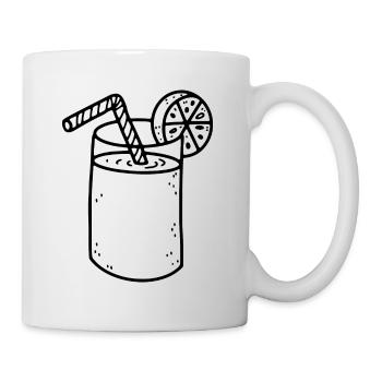 Glas Limonade - Tasse - Weiß - Rechts