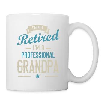 I'M NOT RETIRED I'M PROFESSIONAL GRANDPA cadeau - Mug blanc - blanc - Droite