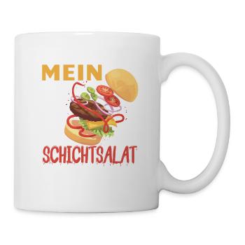 Burger, Burger hamburger, Burger Burger fleisch - Tasse - Weiß - Rechts