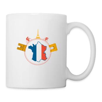France, France white, France dotted - Mug - white - Right