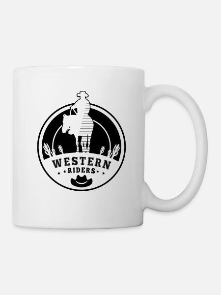 westernreiten, western reiten reining, reining - Mug blanc - blanc