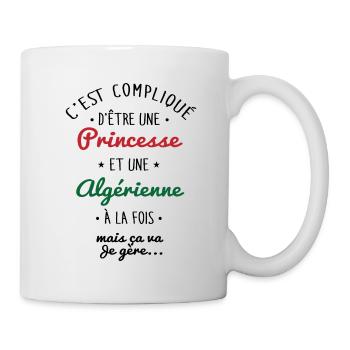 Princesse et algérienne - Mug blanc - blanc - Droite