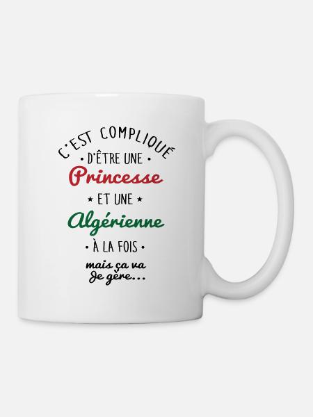 Princesse et algérienne - Mug blanc - blanc
