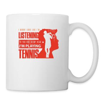 tennis, tennis chaussures de tennis, tennis balle de tennis - Mug blanc - blanc - Droite